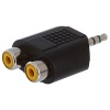 RCA Audio Splitter Adapter (3.5mm Male to 2 RCA Female) (Stereo)