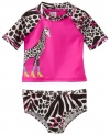 Carter's Baby-Girls Infant 2 Piece Rashguard Set, Pink, 24 Months