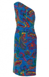 Lauren Ralph Lauren One Shoulder Dress Turquoise Multi 10