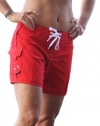 Women's Board Shorts Lifeguard Red, Navy or Red & Yellow