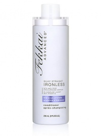 This silkening conditioner softens hair and restores manageability. The straightening complex smooths cuticle down and helps lock humidity out for silky straight locks. For best results: Apply to clean, damp hair and gently comb through with fingers. Rinse thoroughly. 8 oz. 