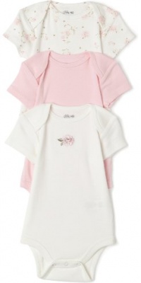 Little Me Rose 3 Pack Bodysuit, Pink Multi