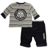 Guess Boys 0-9 Months L/S Tee Jean Set (0-3 M, Blue/Grey)