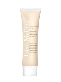 A revolution in multitasking, Trish's unbelievably effective, beautifying Beauty Booster™ Cream SPF 15 offers everything you love about Trish's classic Beauty Booster™ Anti-Fatigue Cream with the added benefit of SPF 15-hydrating, protecting and priming while visibly brightening and firming all-in-one. 1.8 oz. 