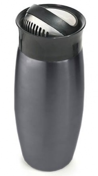 Metrokane Houdini Flip Top Cocktail Shaker, Gun Metal Gray