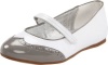 Venettini 55-Foxy,White Leather/Grey Patent,32 EU (1 M US Little Kid)