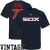 MLB Majestic Carlton Fisk Chicago White Sox #72 Youth Cooperstown Player T-Shirt - Navy Blue