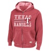 MLB Texas Rangers Proven Winner Full-Zip Hooded Fleece Jacket, Washed Red Heather