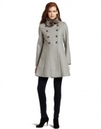 Via Spiga Women's Milano Double-Breasted Coat with Faux-Fur Collar