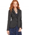 Sharpen up any girly dress with this knit blazer from DKNY Jeans. The piping makes a chic impact, while the tailored fit guarantees it will stay stylish season after season.