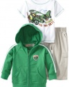 Kids Headquarters Baby-Boys Infant Hoody With White Tee And Cargo Pant, Green, 18 Months