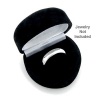 Black Heart Shaped Velvet Ring Jewelry Gift Box