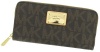 MICHAEL KORS MK Logo Jet Set Zip Clutch Womens Wallet