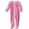 Carters Strawberry Stripe Snap Up Sleep & Play PINK 6 Mo