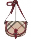 BURBERRY Nova Mini Rosslyn Checker Crossbody Bag / Shoulder Bag - Raspberry Sorbet