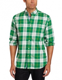 Nautica Men's Long Sleeve Twill Button Down Collared Plaid