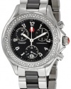 Michele Women's MWW12E000003 LG Tahitian Diamond Black Dial Watch