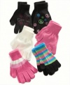 Which pair to wear today? Now she'll have her pick-and you'll never again stress over a missing glove-with these three-packs of pretty gloves from So Jenni.