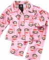 Don't monkey around with her bedtime ritual – this soft, cozy sleep shirt and pants set from Paul Frank makes bedtime sweet.