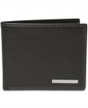 A simply elegant bifold wallet from Geoffrey Beene, featuring four credit card pockets and a flip-up case for ID.