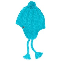 THE NORTH FACE Girls' Fuzzy Earflap Beanie M TURQUOISE BLUE