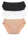 Cotton hi-cut brief with lace trim from OnGossamer.