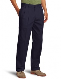 IZOD Men's Big-Tall American Chino Double Pleat, Navy, 44x32