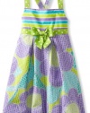 Bonnie Jean Girls 2-6X Stripe To Print Sundress, Purple, 4