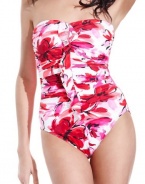 Miraclesuit Strapless Swimsuit Camilla Bandeau Ruffled with Underwire Support