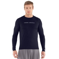 Men's UA HeatGear® Touch Fitted Longsleeve Crew Tops by Under Armour Extra Large Midnight Navy