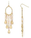 These Lauren Ralph Lauren beaded earrings add sweet bohemian drama to everyday ensembles with cascading strands of pearl, hammered gold and pink jade.