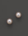 Cultured Akoya pearls make a timeless statement on simply glamorous studs. From Tara Pearls.