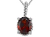 Genuine Garnet Pendant by Effy Collection® in 14 kt White Gold LIFETIME WARRANTY