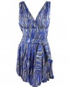 Rachel Zoe womens krista bubble zebra sash waist dress