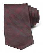 Burberry London Burgundy Tonal Check Tie