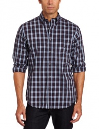 Nautica Men's Long Sleeve Wrinkle Resistant Saturated Plaid