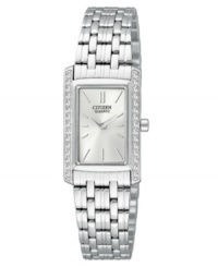 Add lovely, light-reflecting elegance to your wrist with this watch by Citizen.