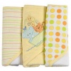 Spasilk 3 Count Soft Terry Hooded Towel Set, Yellow Ark