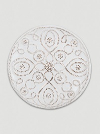 Bring the outdoors inside with a set of four beautifully detailed, hand-finished stoneware plates with a scrolling design that celebrates the splendor and romance of the world's most beautiful gardens. Set of 4 arrives in a gift box Chip resistant 6¼ diam. Dishwasher safe Imported Please note: Pattern may vary.