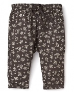 Pearls & Popcorn Infant Girls' Floral Print Tie Trousers - Sizes 12-36 Months