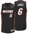 NBA Miami Heat LeBron James Swingman Jersey, Black