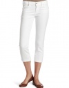 7 For All Mankind Women's Skinny Crop And Roll Jean in Clean White, Clean White, 27