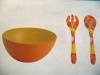 Martha Stewart Collection Summer Entertaining 3 Pc Salad Serving Set Orange