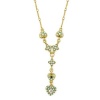 Antiquities Couture Vintage-Inspired Couture Gold-Tone and Turquoise Colored Y-Necklace