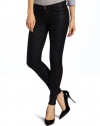 7 For All Mankind Women's 30 Inch Inseam Skinny Jean, Shiny Polished Black, 30