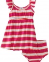 Splendid Littles Baby-girls Infant Scarf Stripe Dress, Sugar, 18-24 Months