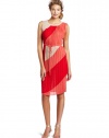 BCBGMAXAZRIA Women's Hailey V Neck Pleated Ties Dress