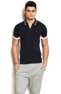 Armani Exchange Mens Mesh Stripe Polo