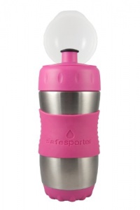 The Safe Sporter Water Bottle, Fuchsia, 12 Ounce