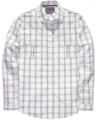 Get checked out. This plaid woven from American Rag is large on style.